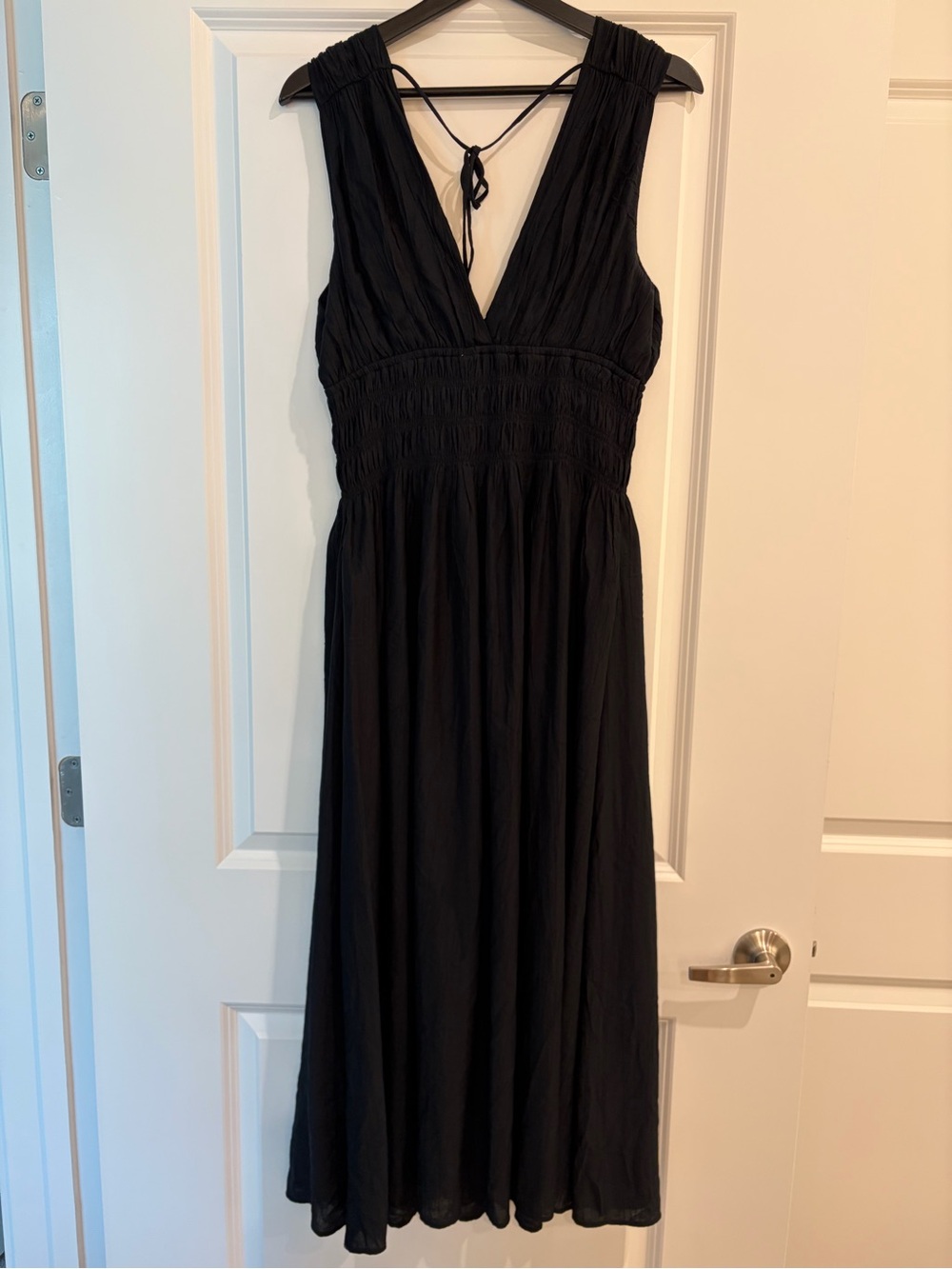 Abercrombie & Fitch Black V-Neck Maxi Dress size L - Picture 3 of 8